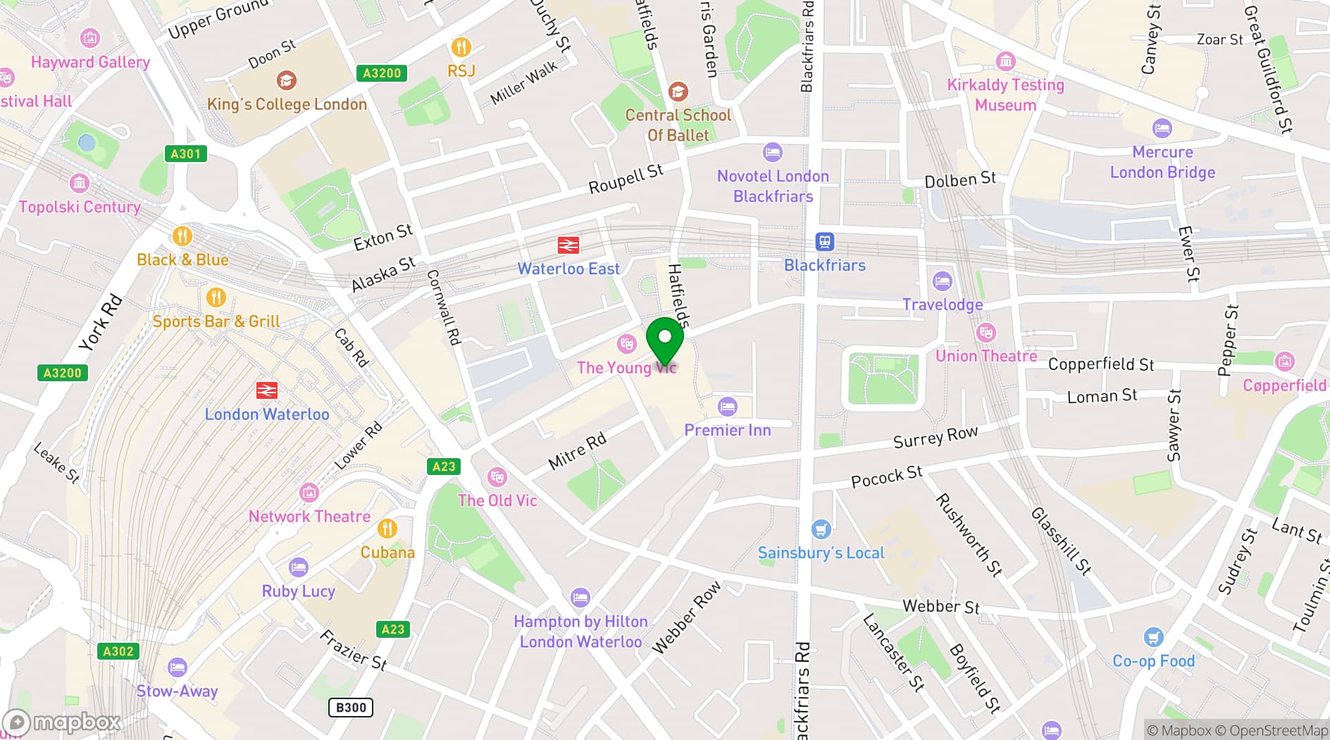 Map showing The Calder Theatre Bookshop