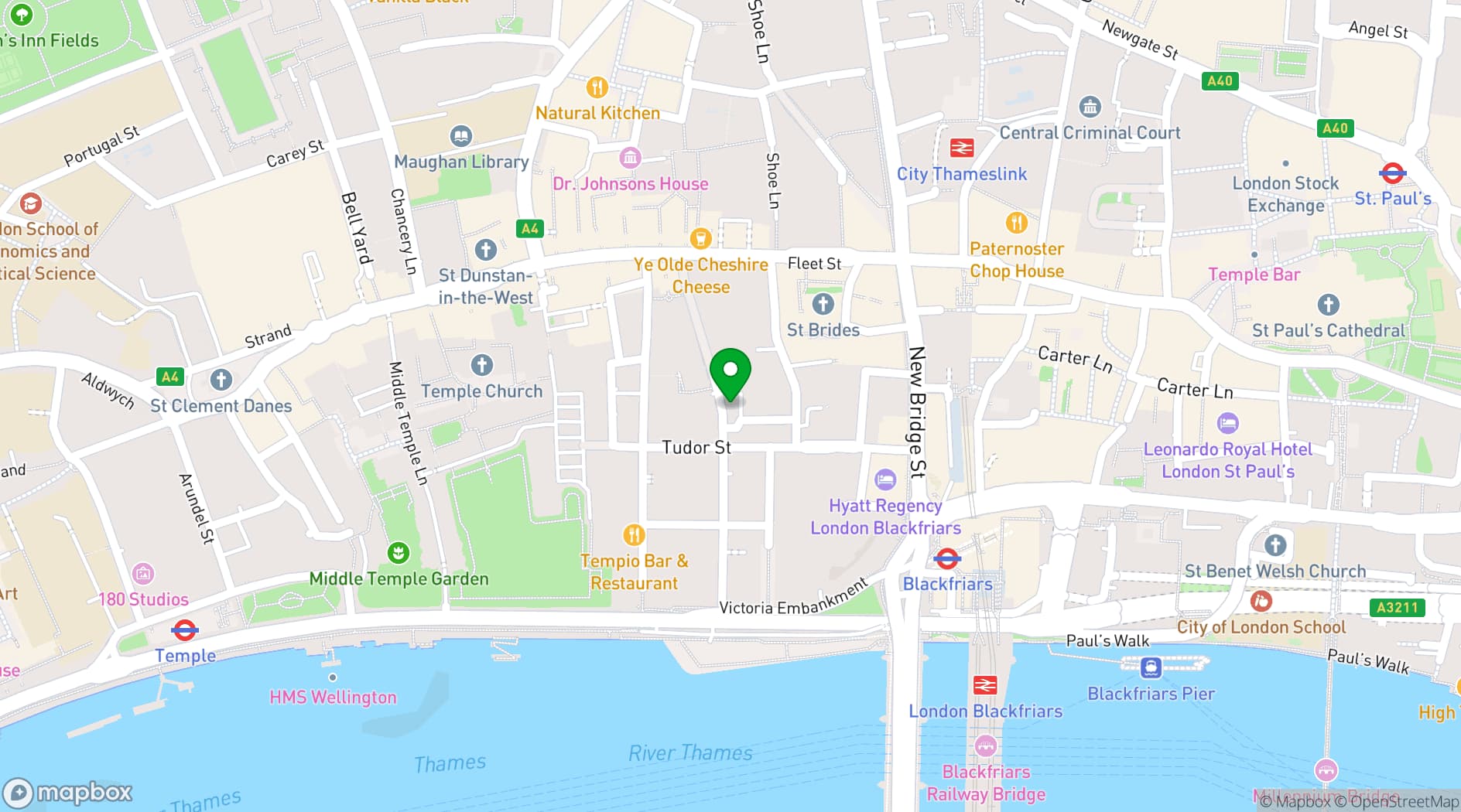 Map showing The Harrow