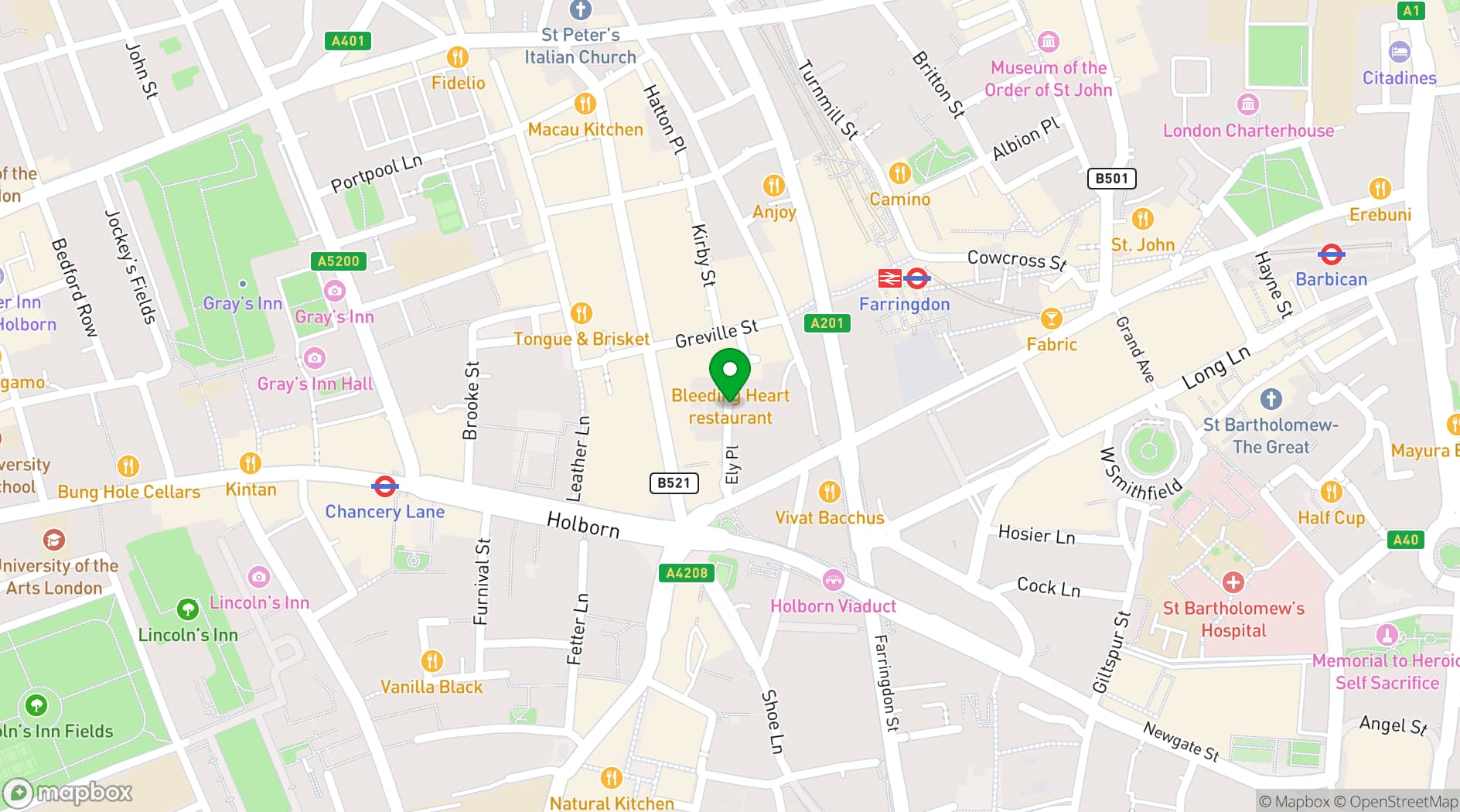 Map showing Fiction Studios