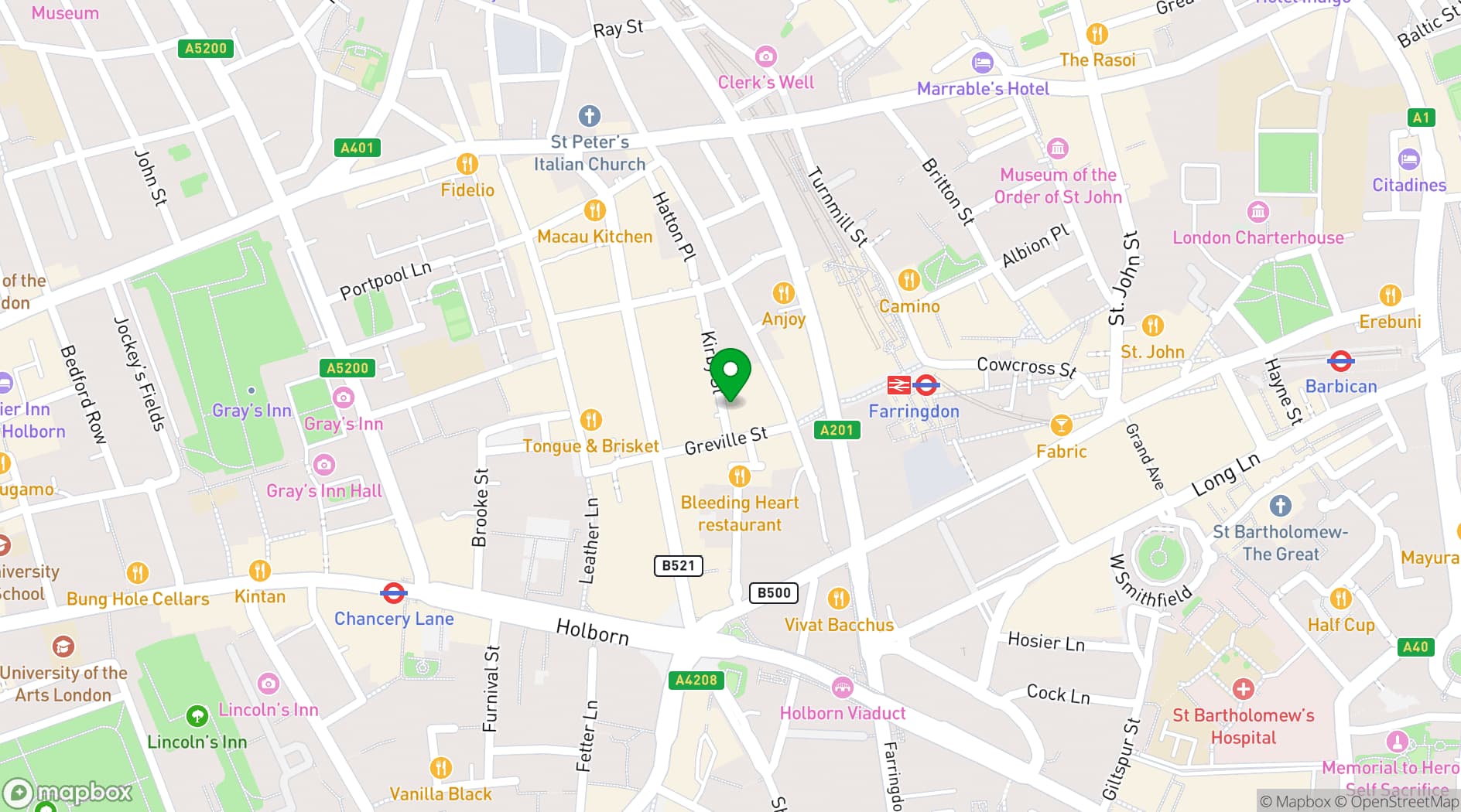 Map showing Oh La La! Kitchen Studios