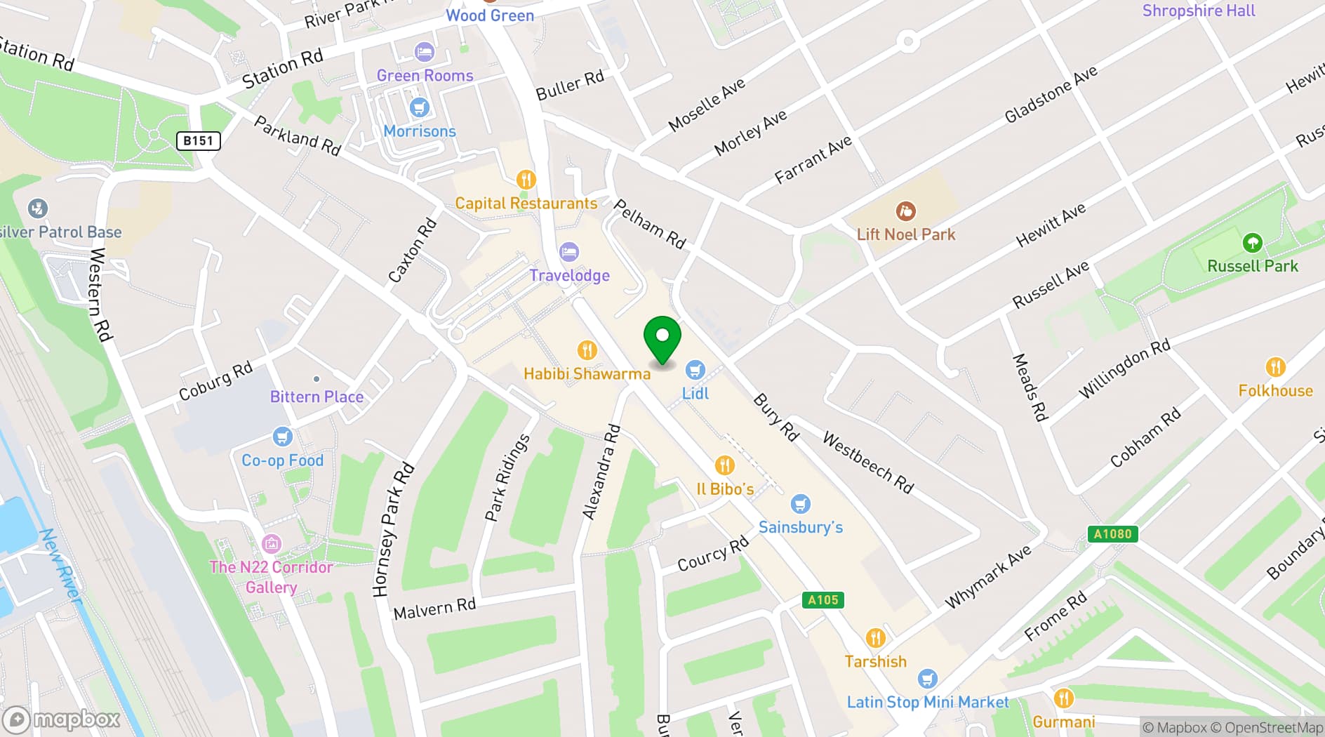 Map showing Identity School of Acting