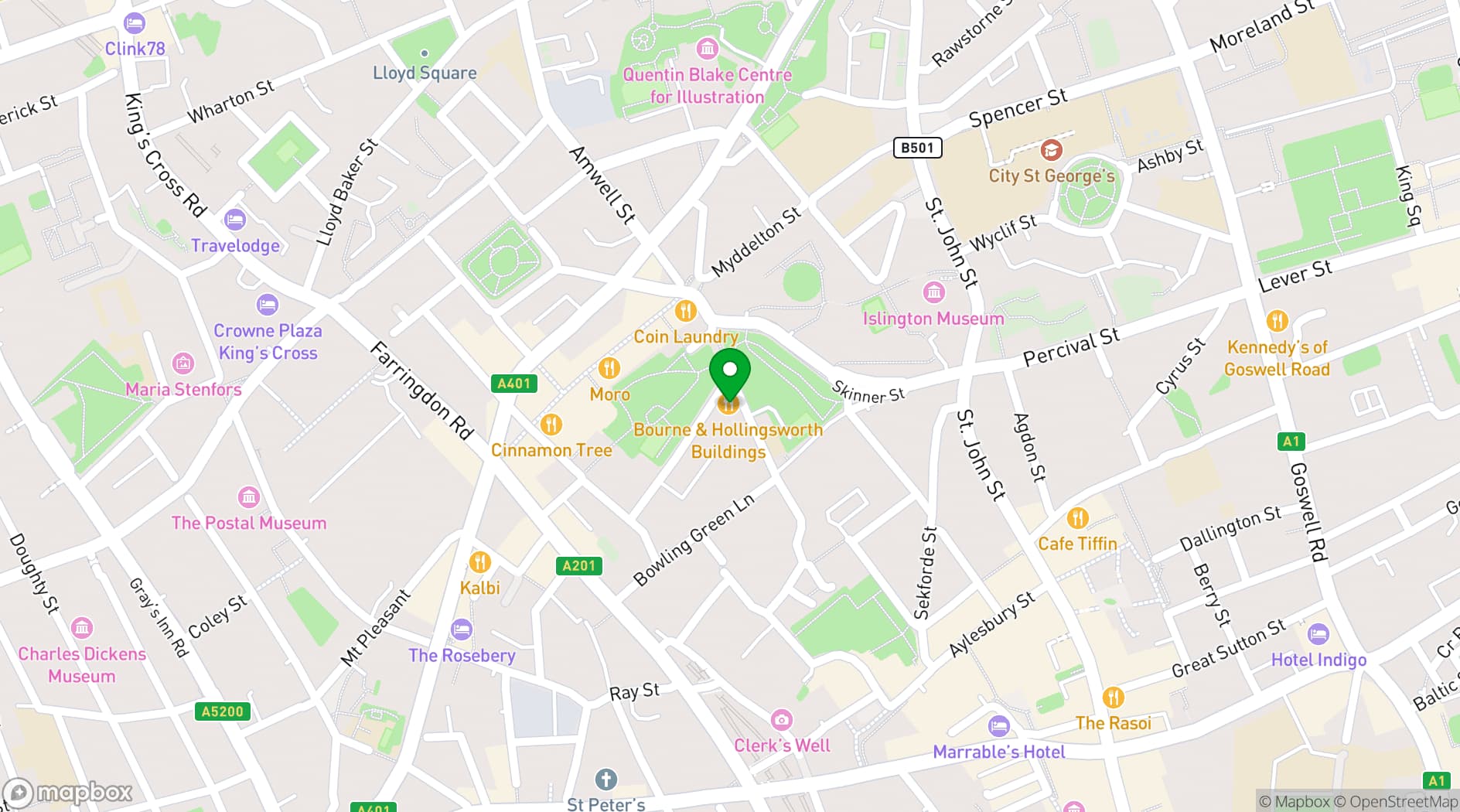 Map showing Festive Town House Party