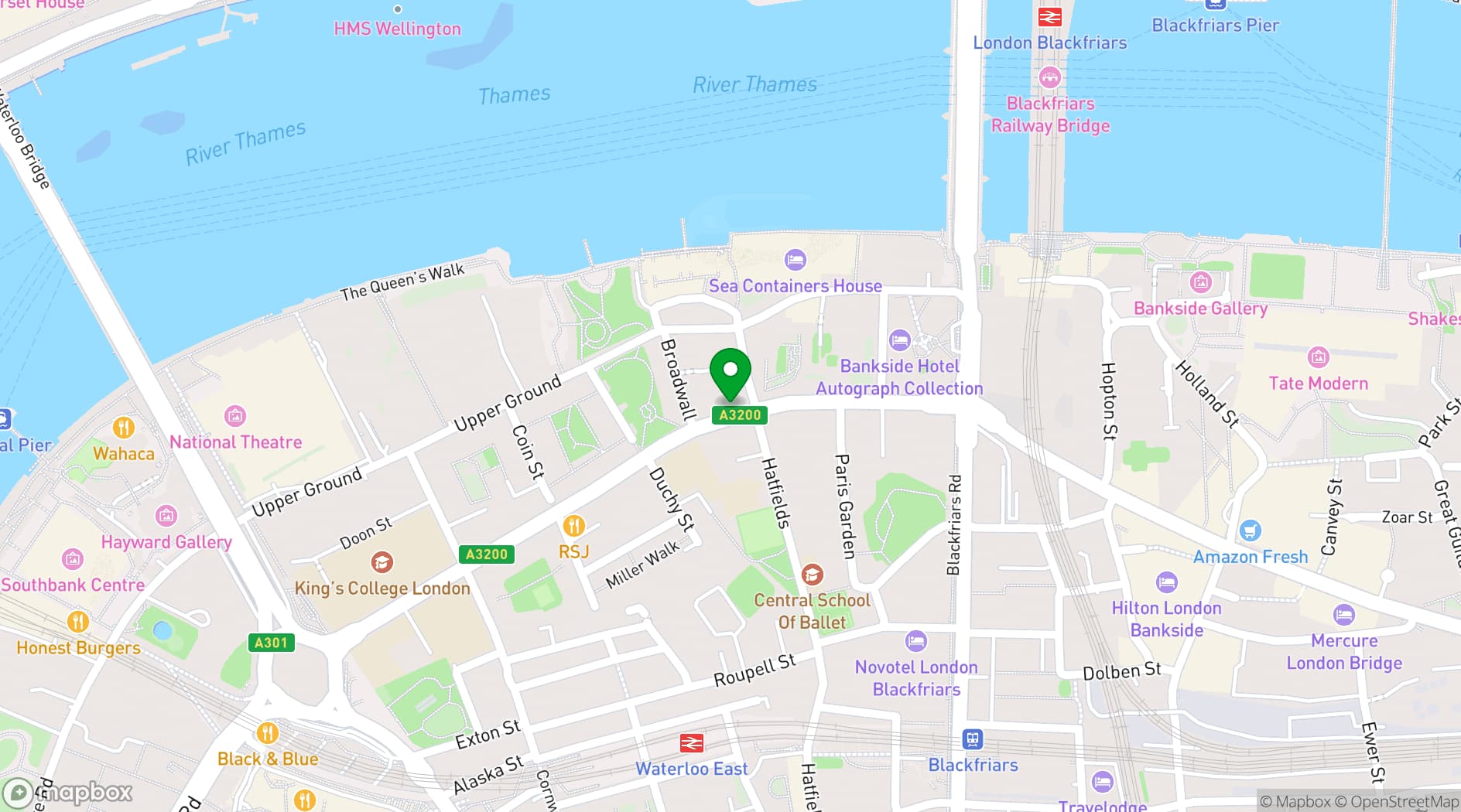 Map showing Hub 56