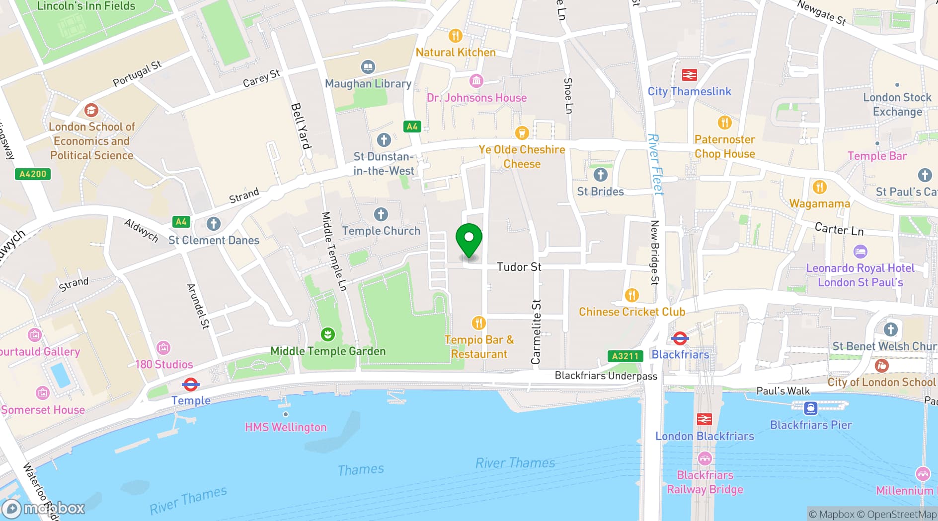 Map showing Jamies Tudor Street