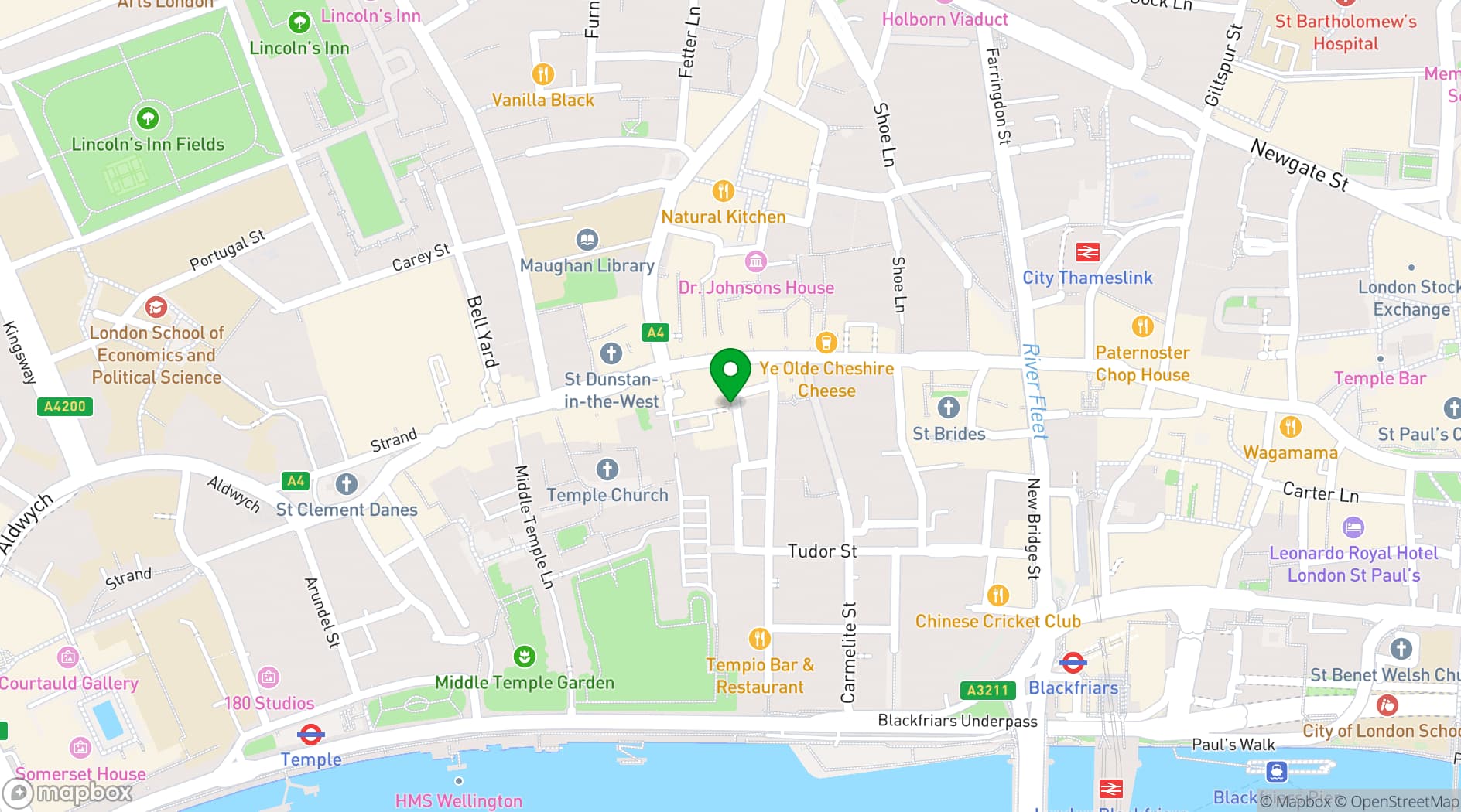 Map showing Apex Temple Court Hotel