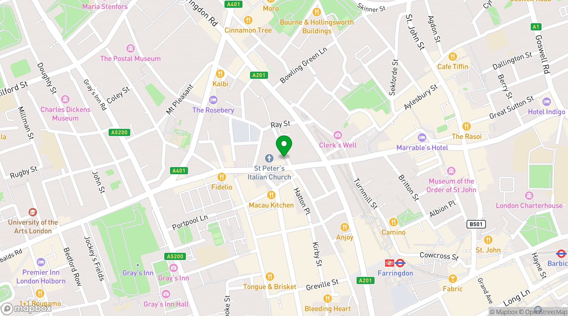Map showing City Academy at 10 Herbal Hill