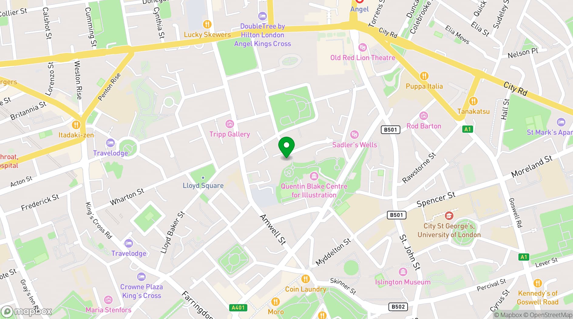 Map showing Quentin Blake Centre for Illustration