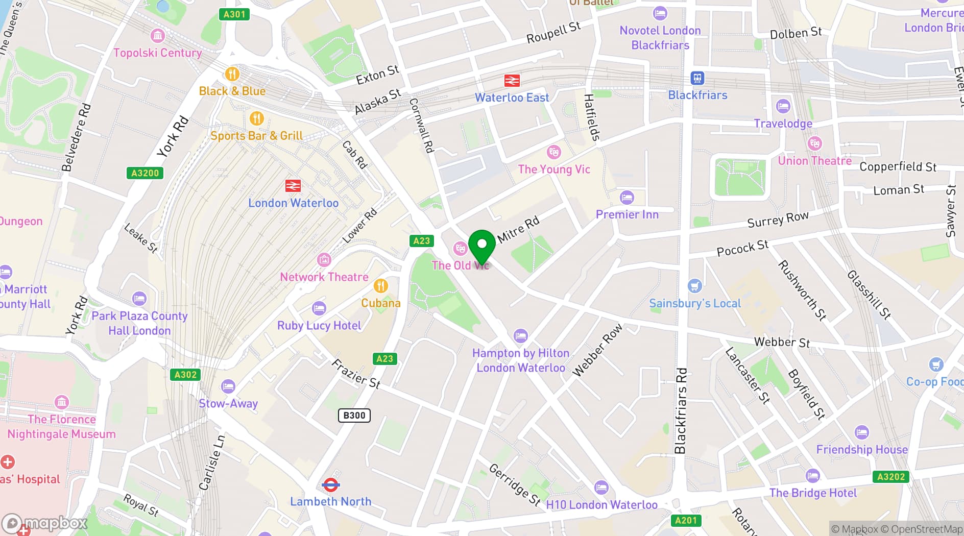 Map showing Tonight Josephine Waterloo