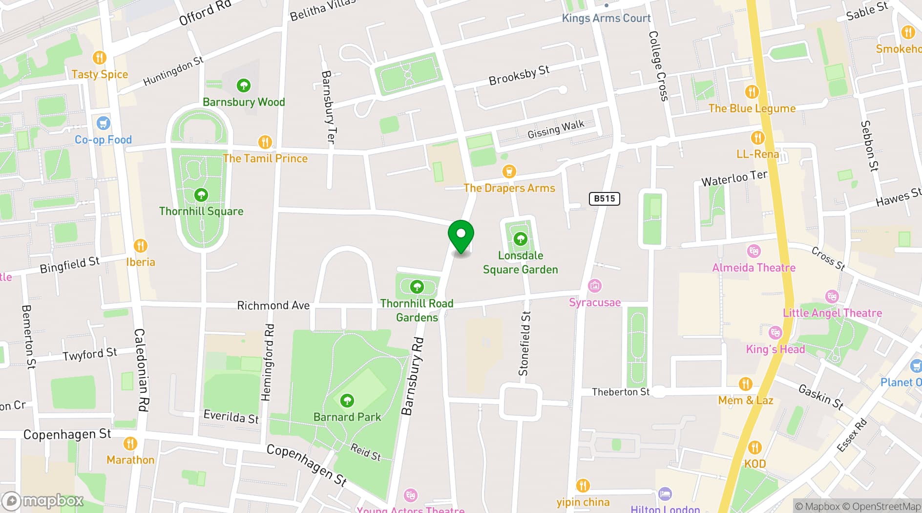 Map showing The Albion