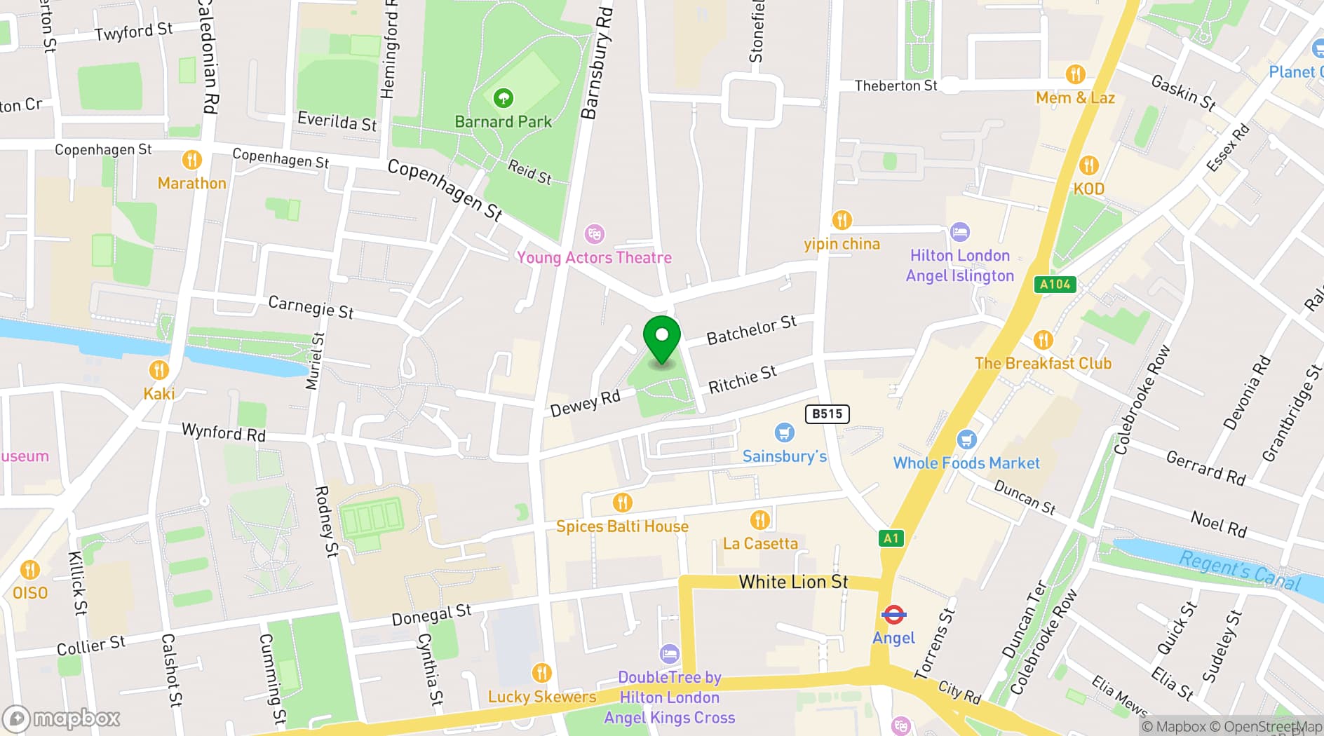 Map showing Culpeper Community Garden