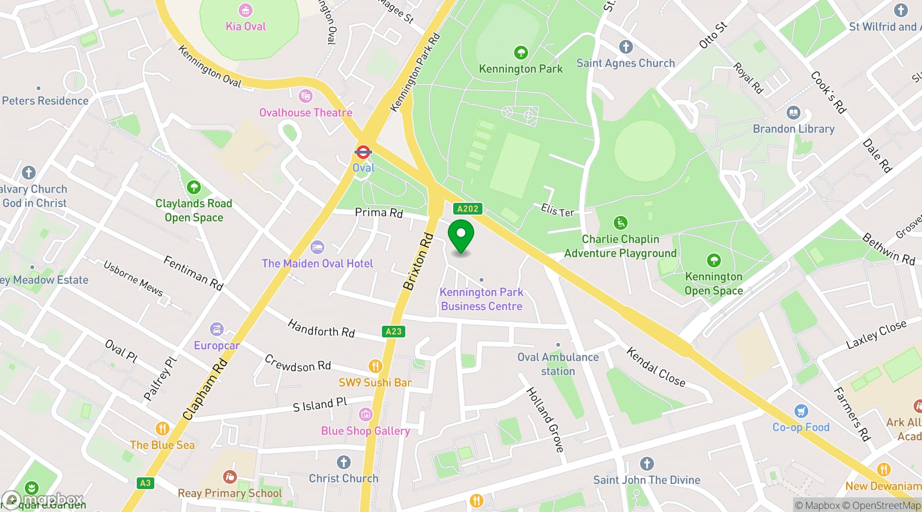 Map showing BPM DANCE STUDIOS