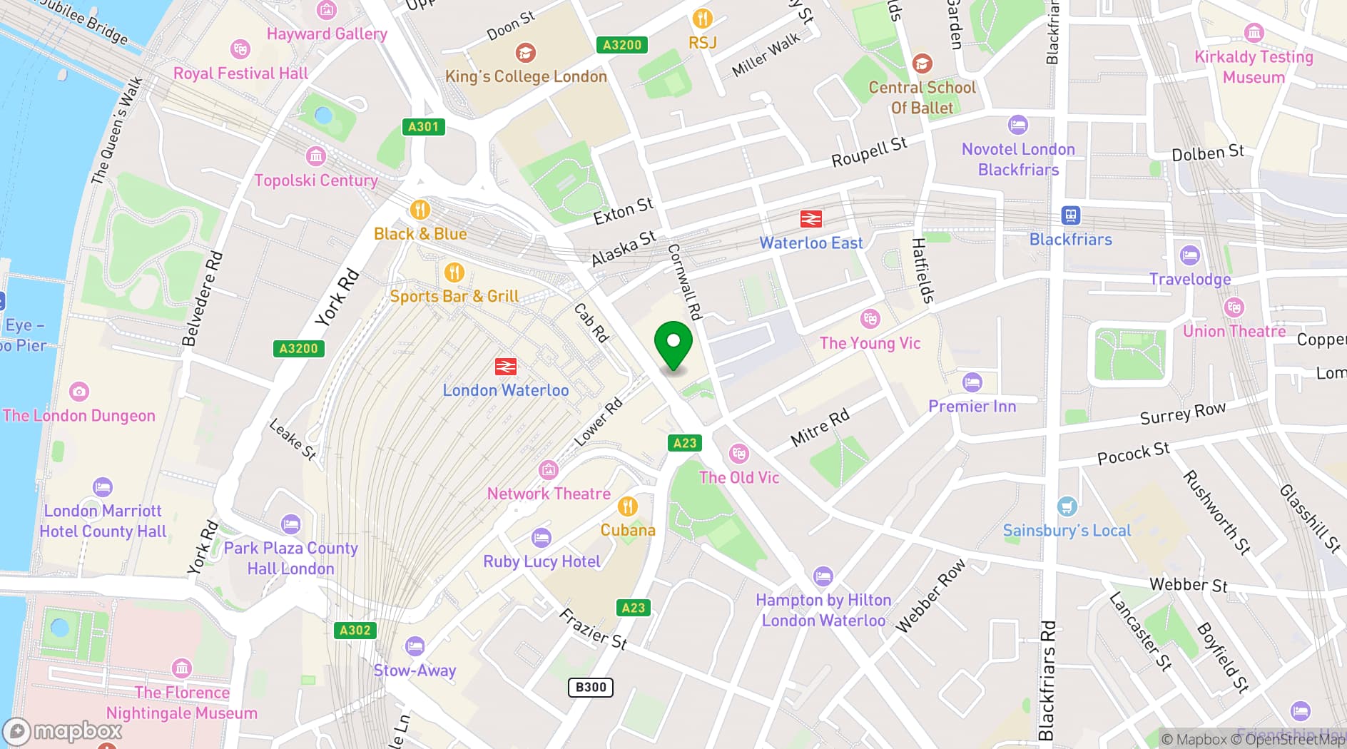 Map showing Tonight Josephine Waterloo