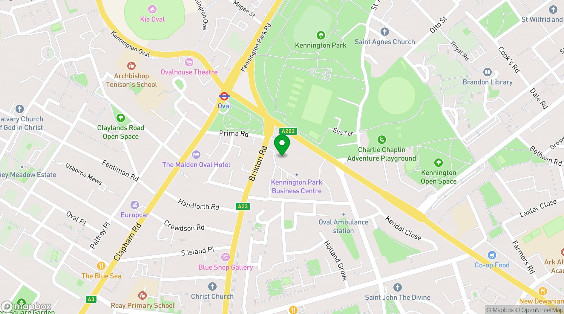 Map showing UNIT 3 studios