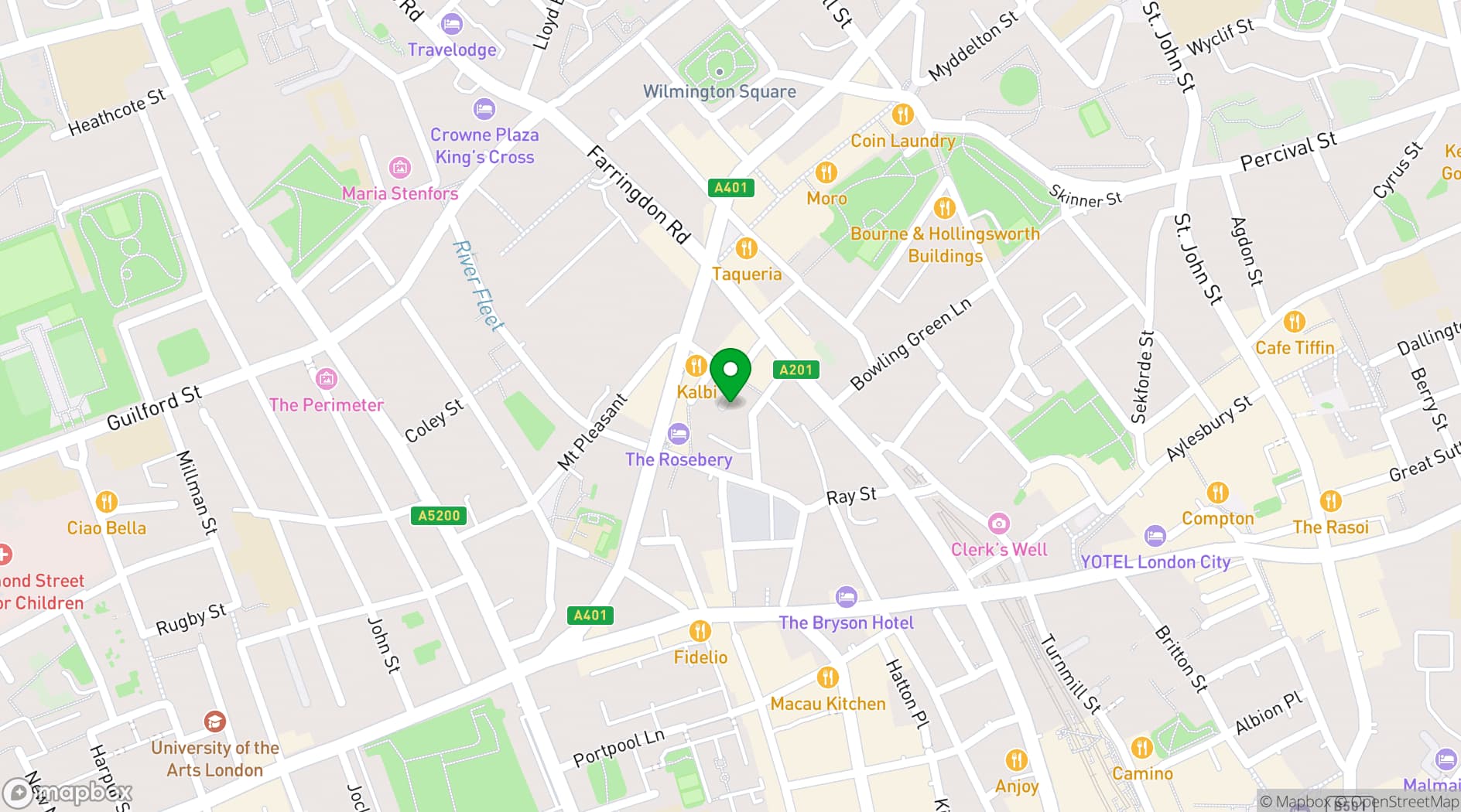 Map showing Aspire House