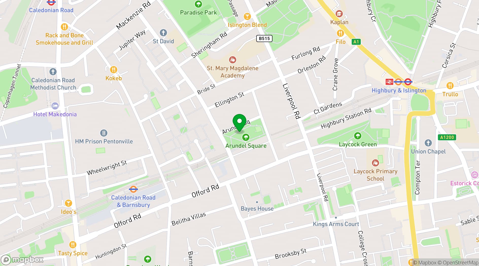 Map showing Will's Studio