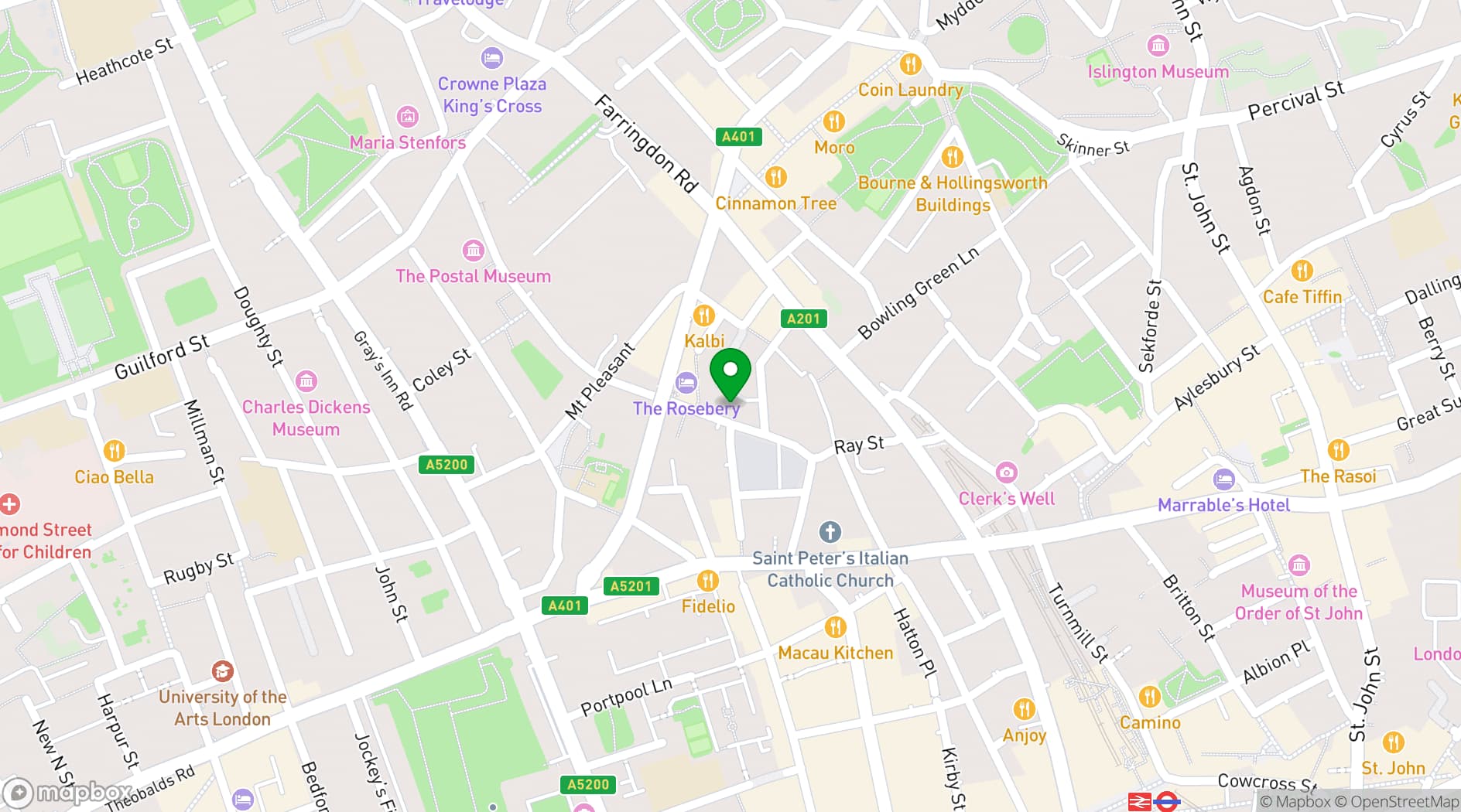 Map showing EC1 Campus
