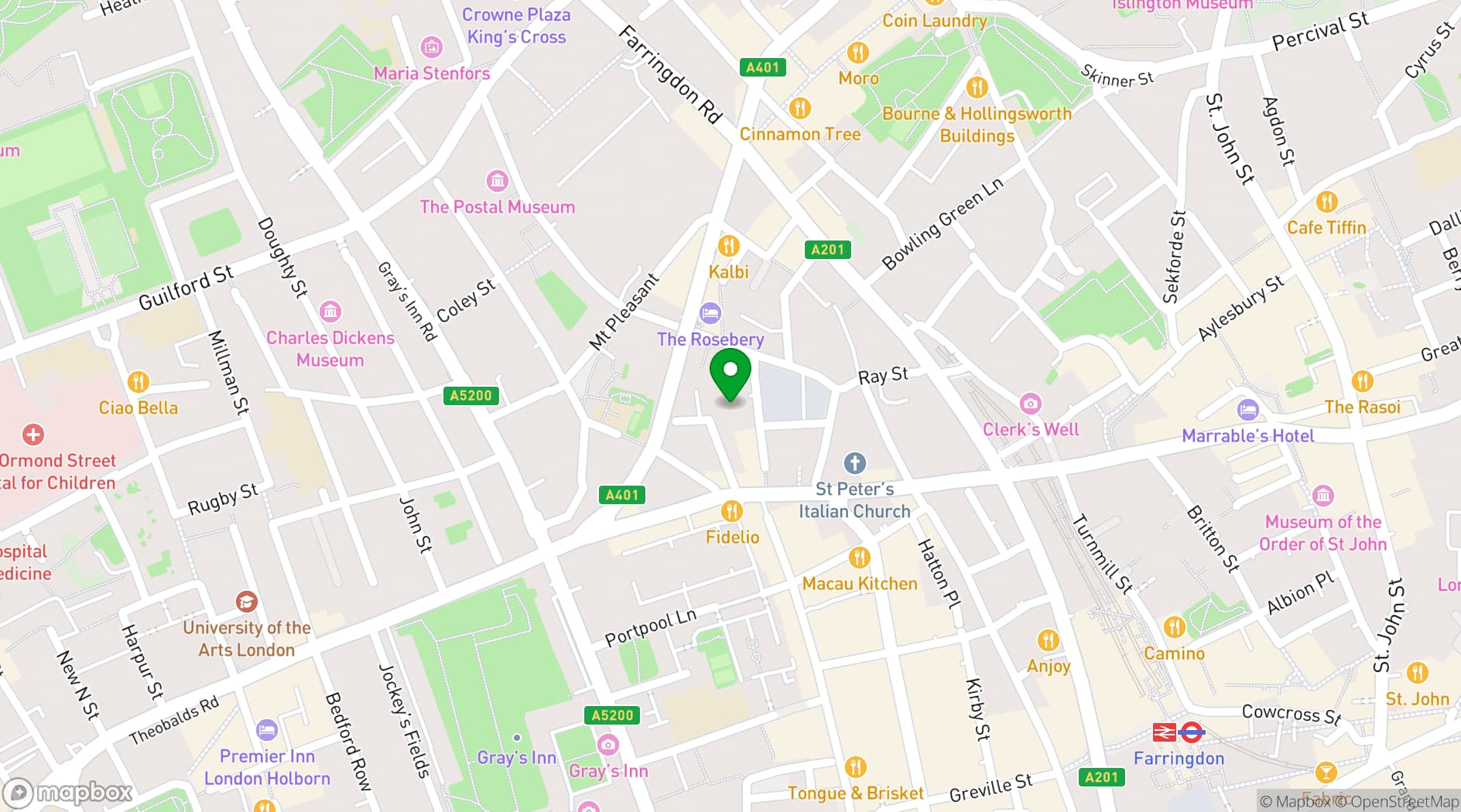 Map showing Ruby Stella Hotel