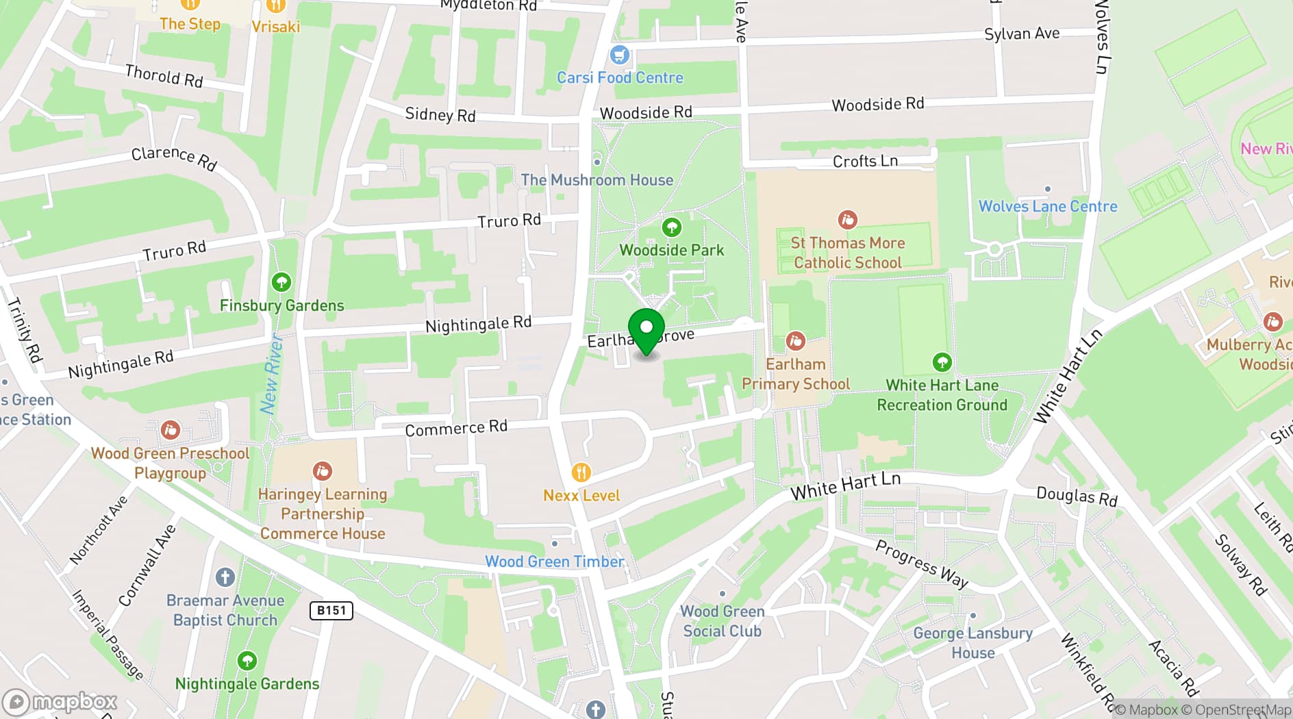 Map showing Cypriot Community Centre