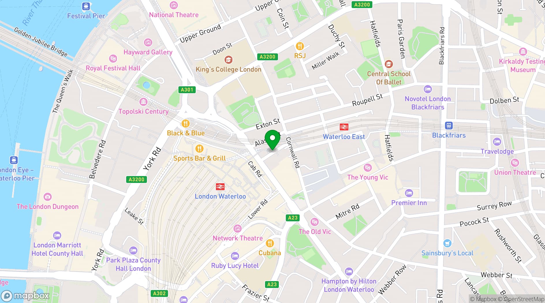 Map showing Auberge Bar/ Restaurant 