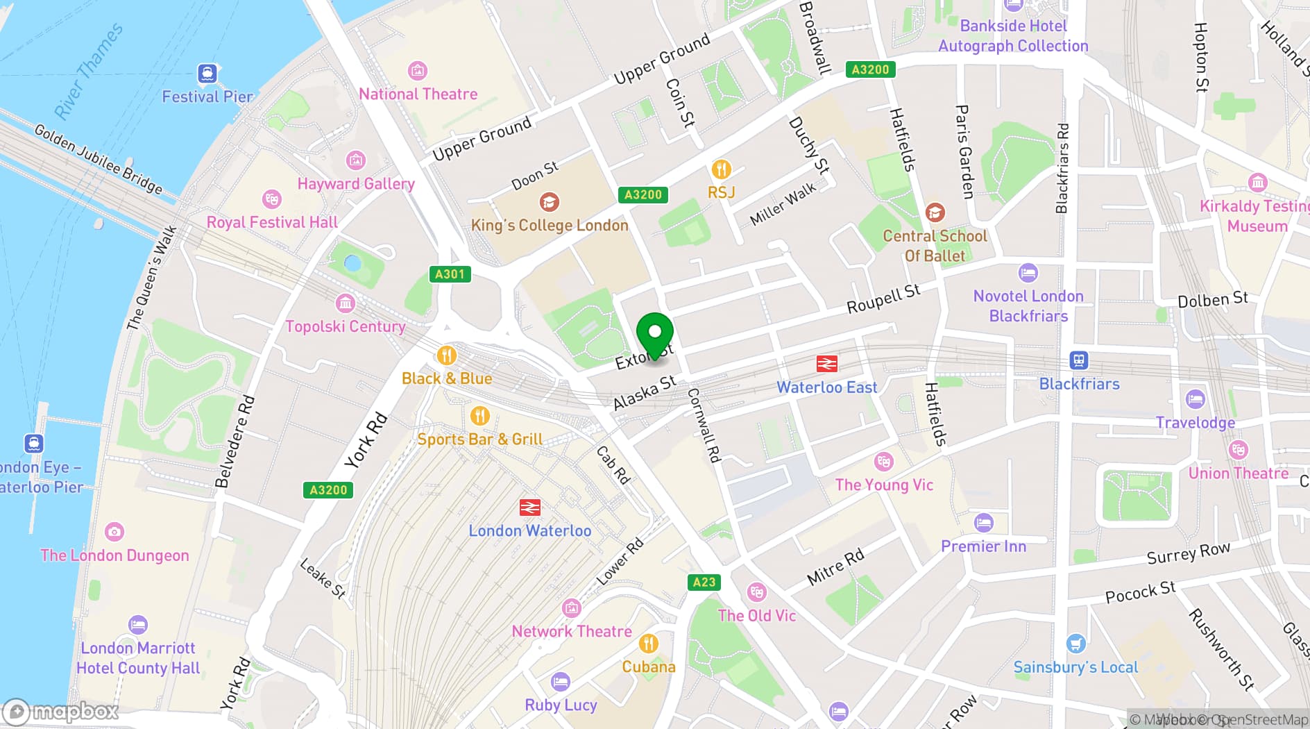 Map showing 1901 Arts Club