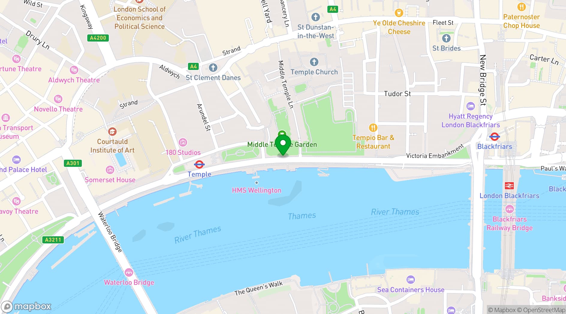 Map showing Eight Embankment