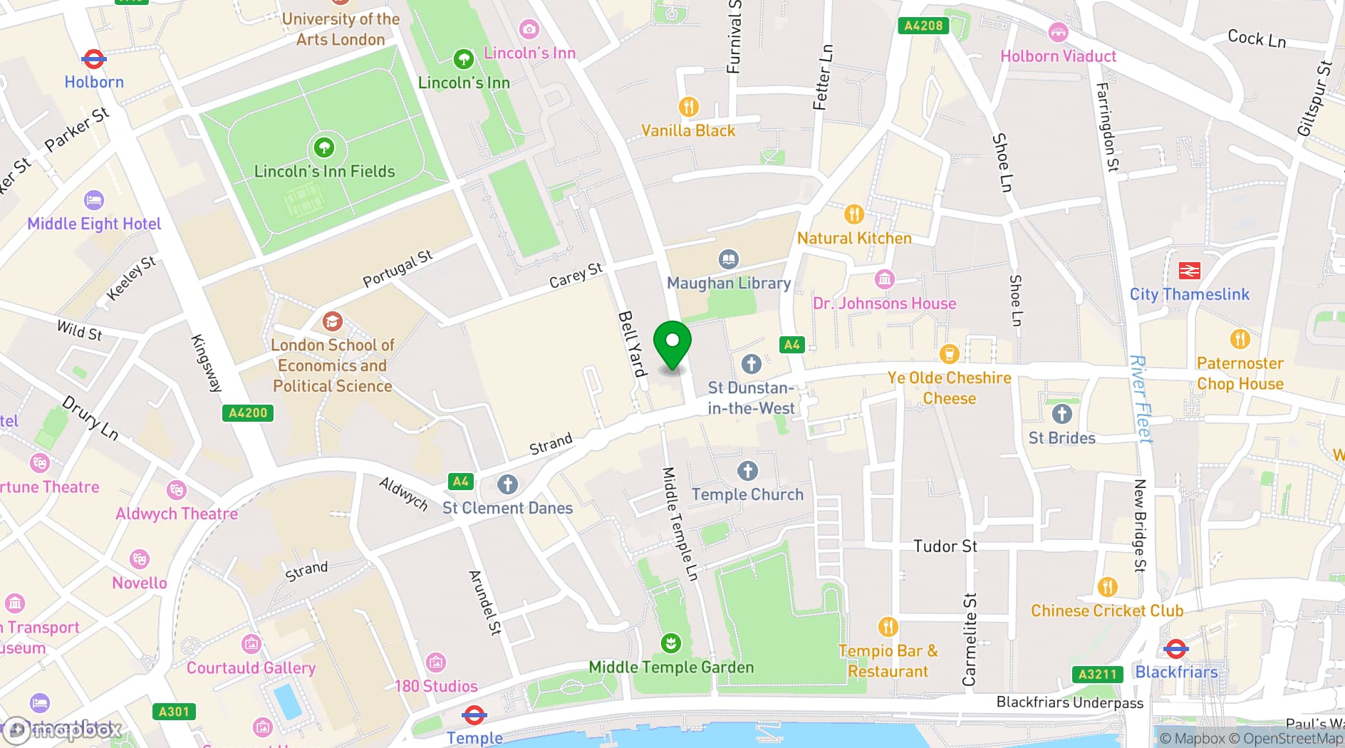 Map showing Gaucho Chancery Lane