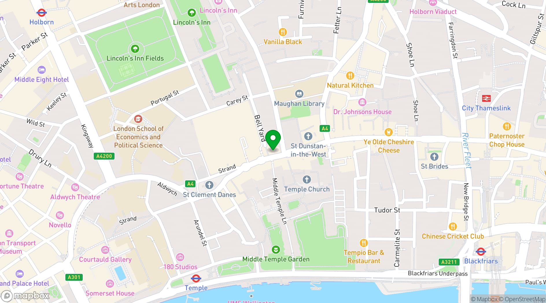 Map showing The Old Bank of England