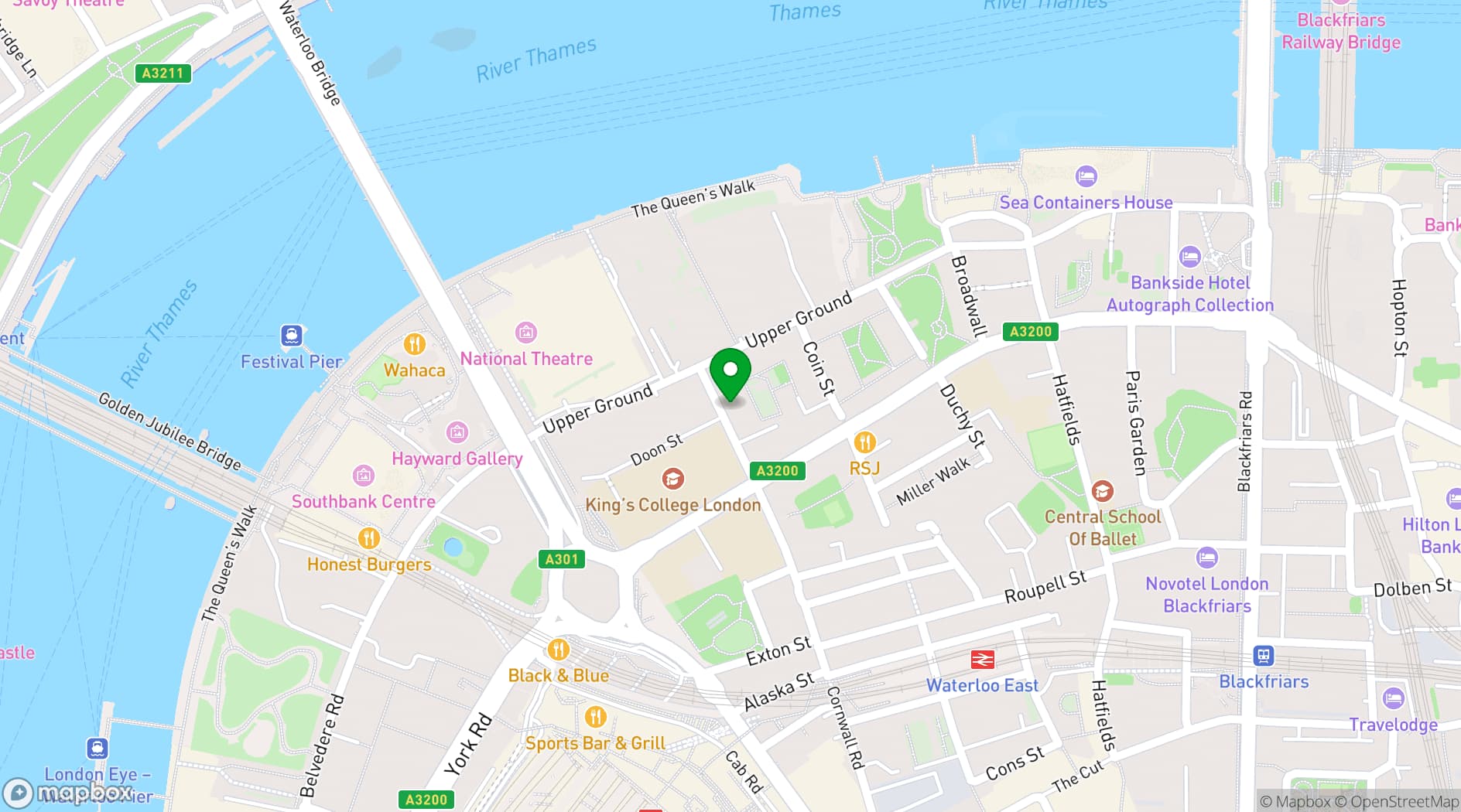 Map showing The Ballroom South Bank