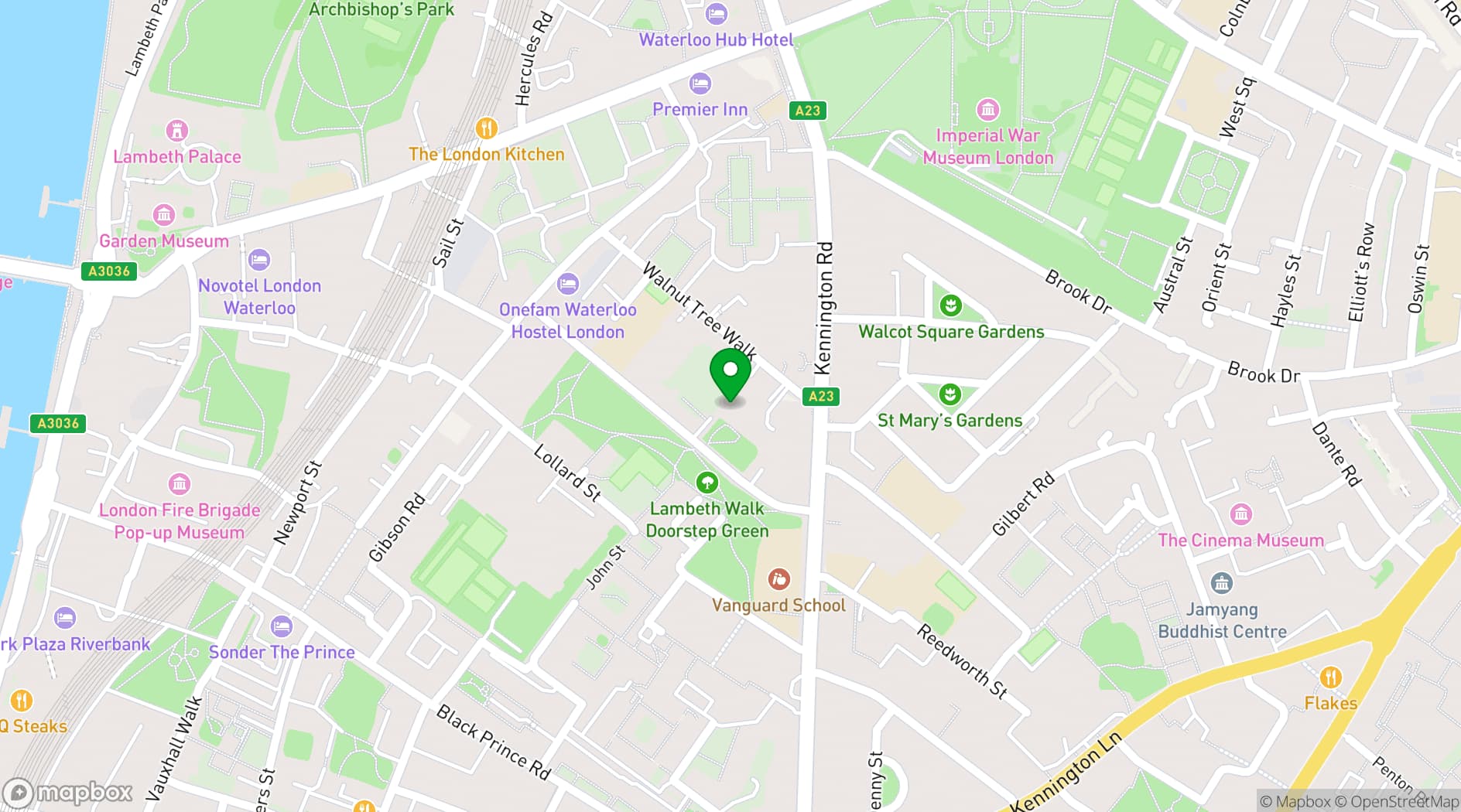 Map showing Roots and Shoots