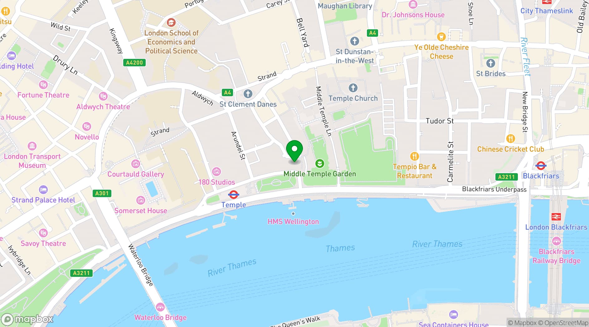 Map showing Two Temple Place 