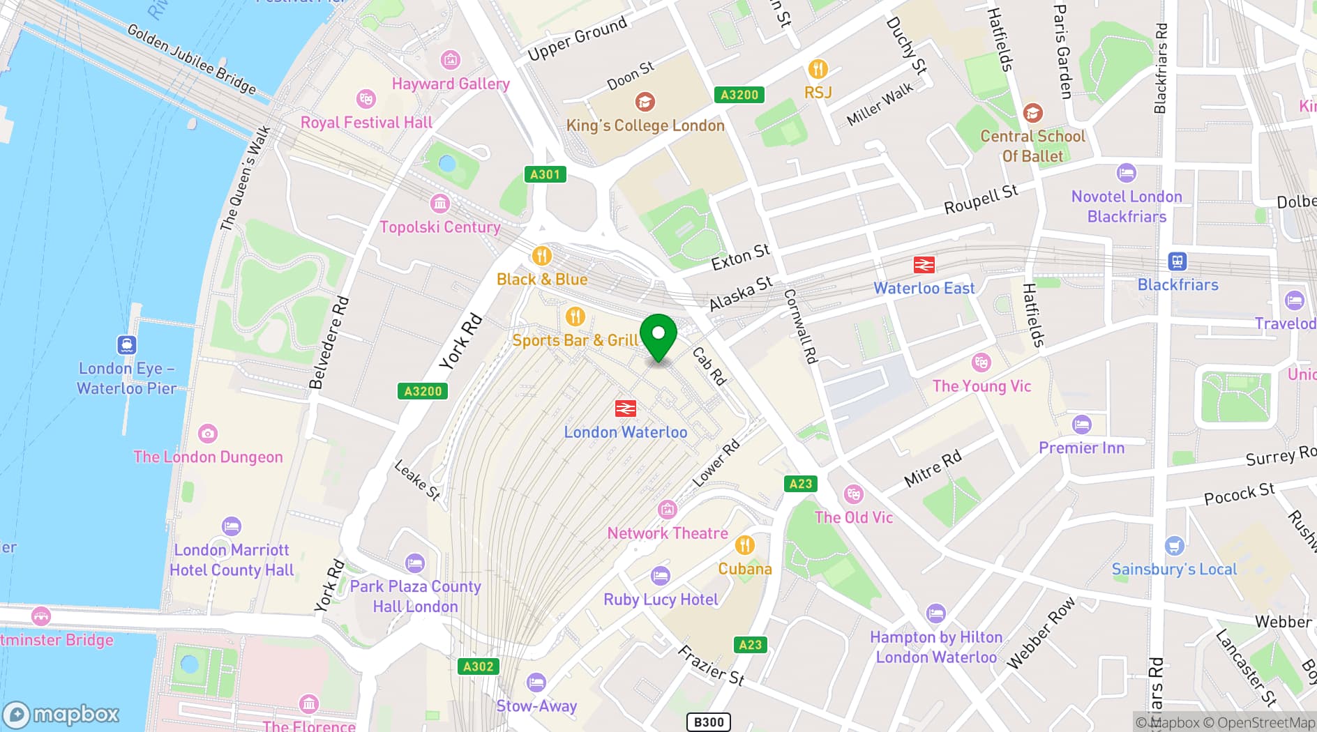 Map showing BrewDog Waterloo