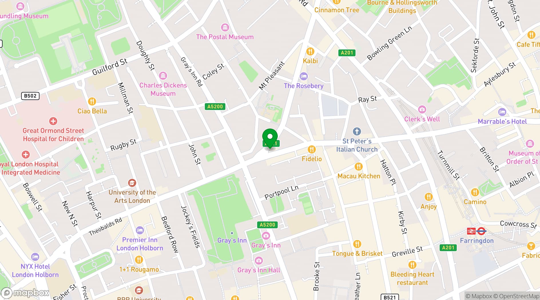 Map showing The Rabbit's Hole 