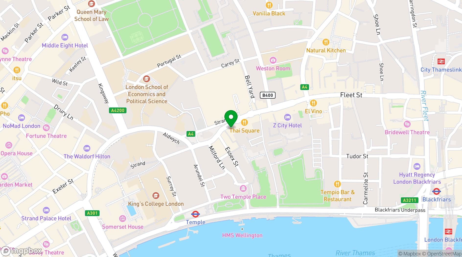Map showing The Clement Rooms by Spacemade