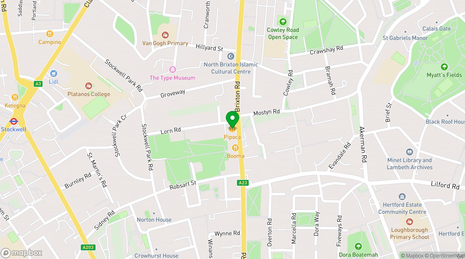 Map showing Pipoca Vegan