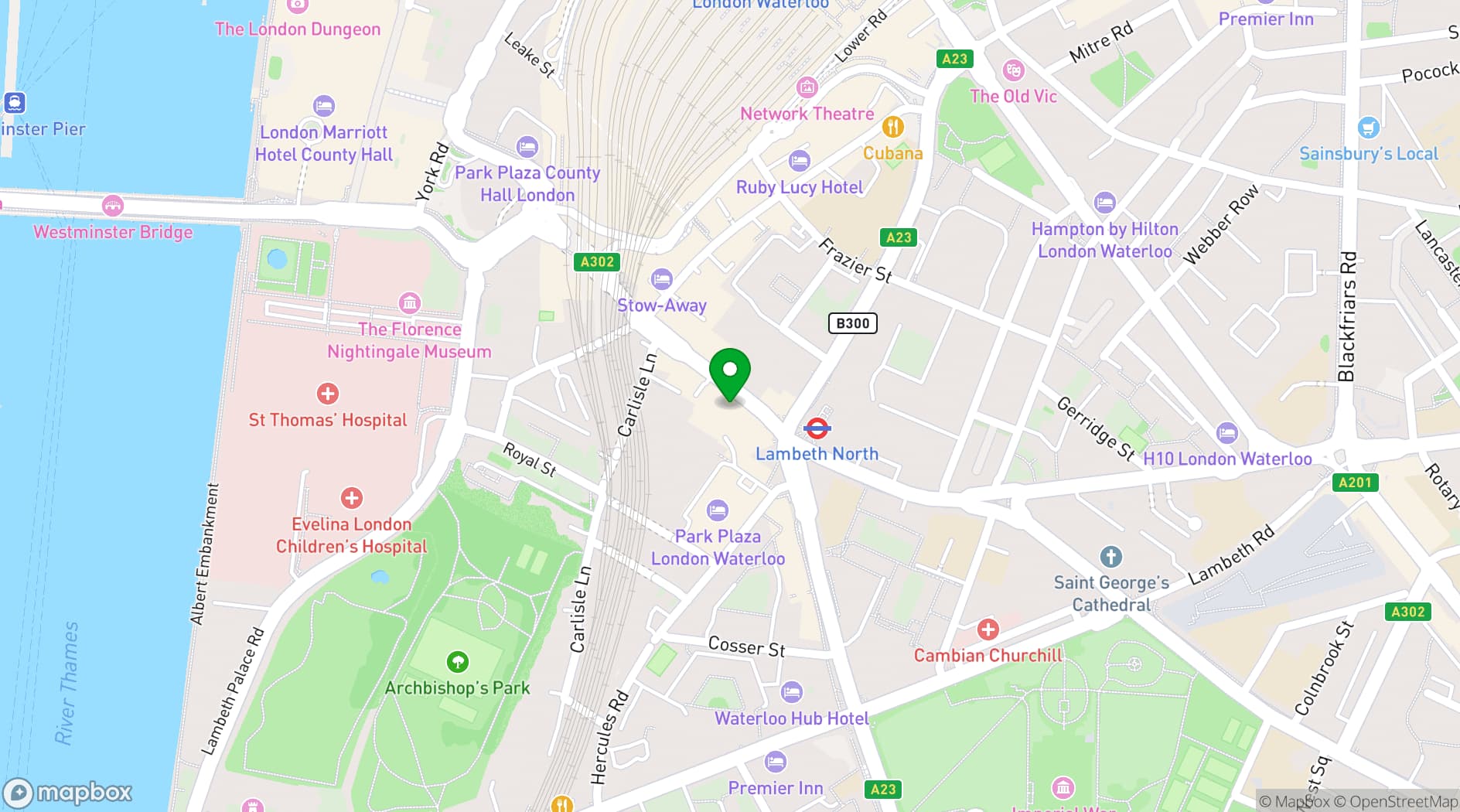 Map showing Marlin Waterloo