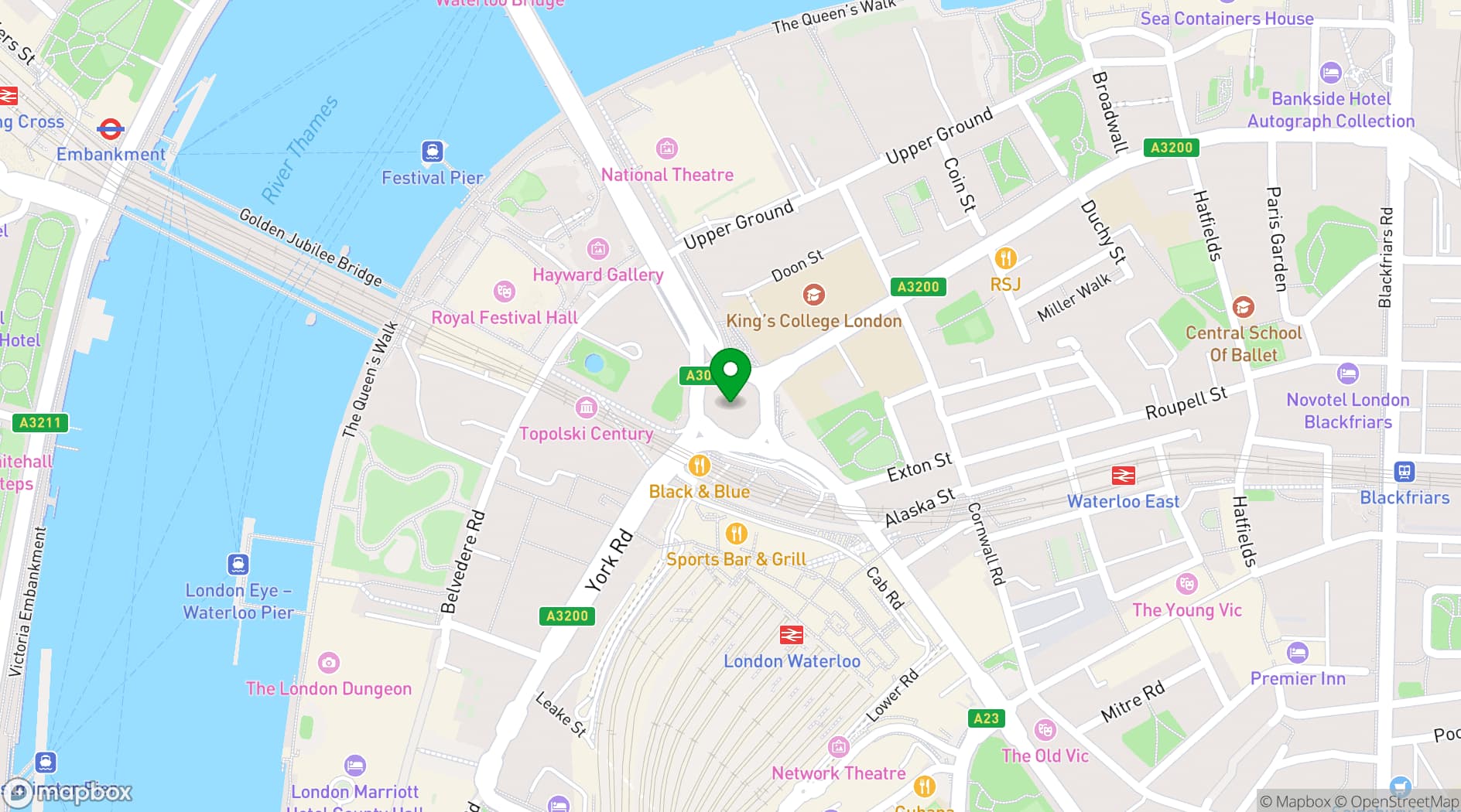Map showing BFI IMAX