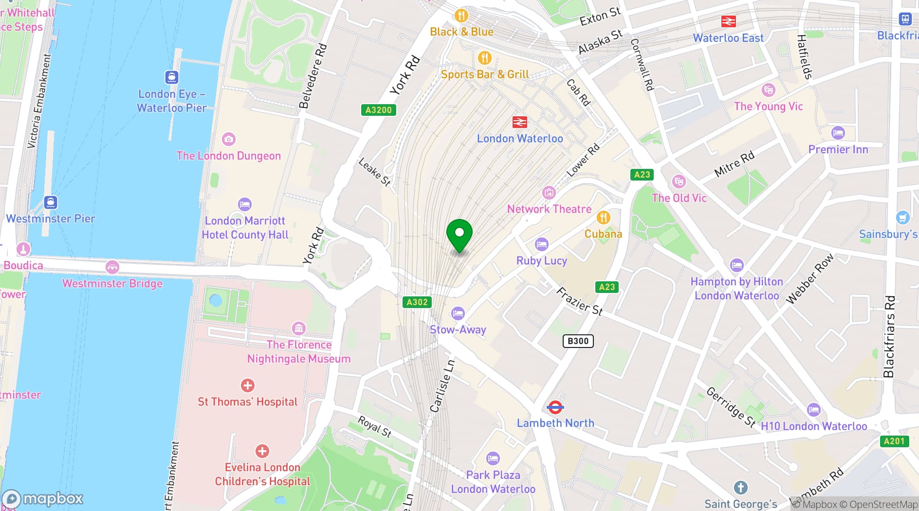Map showing The Vaults
