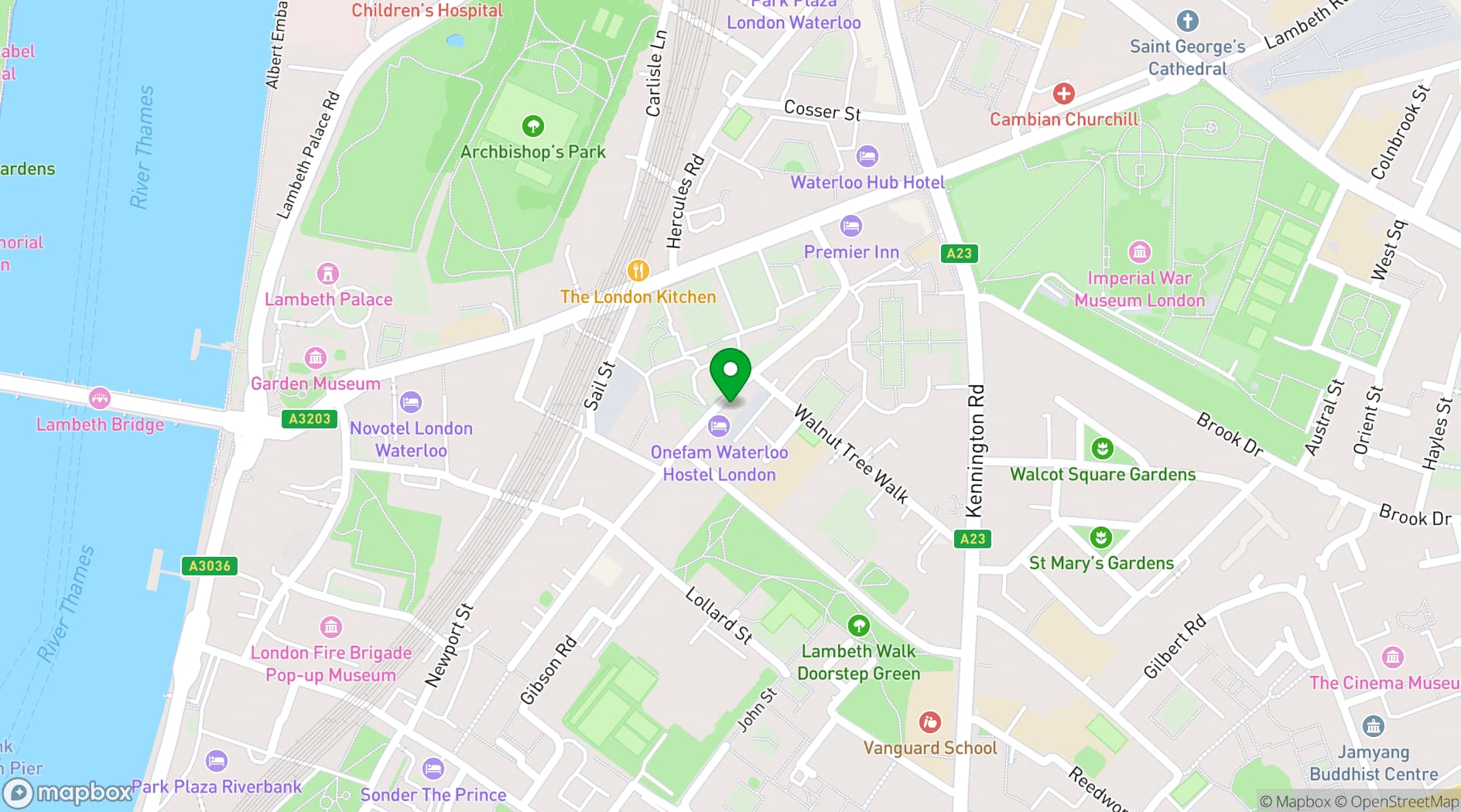 Map showing Westminster Podcast Studio