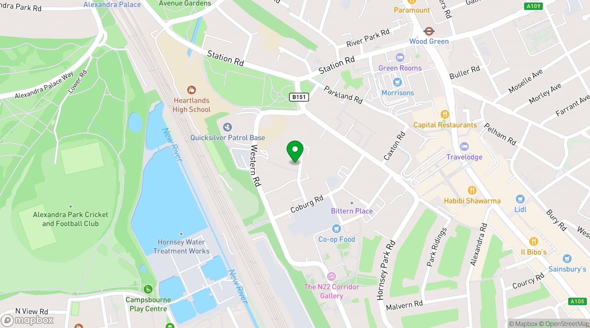 Map showing Plum Studios