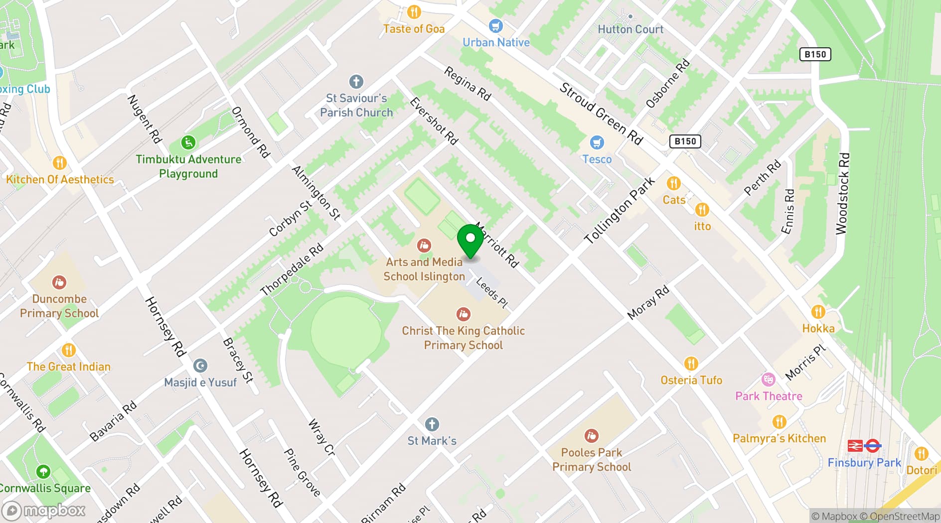 Map showing LSC Studios 