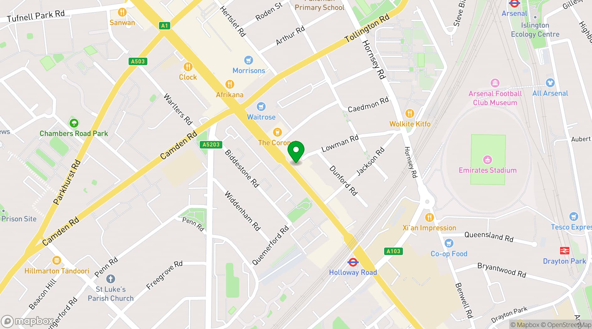 Map showing Indiebeer