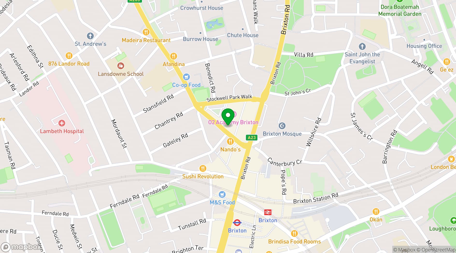 Map showing Ape Lounge