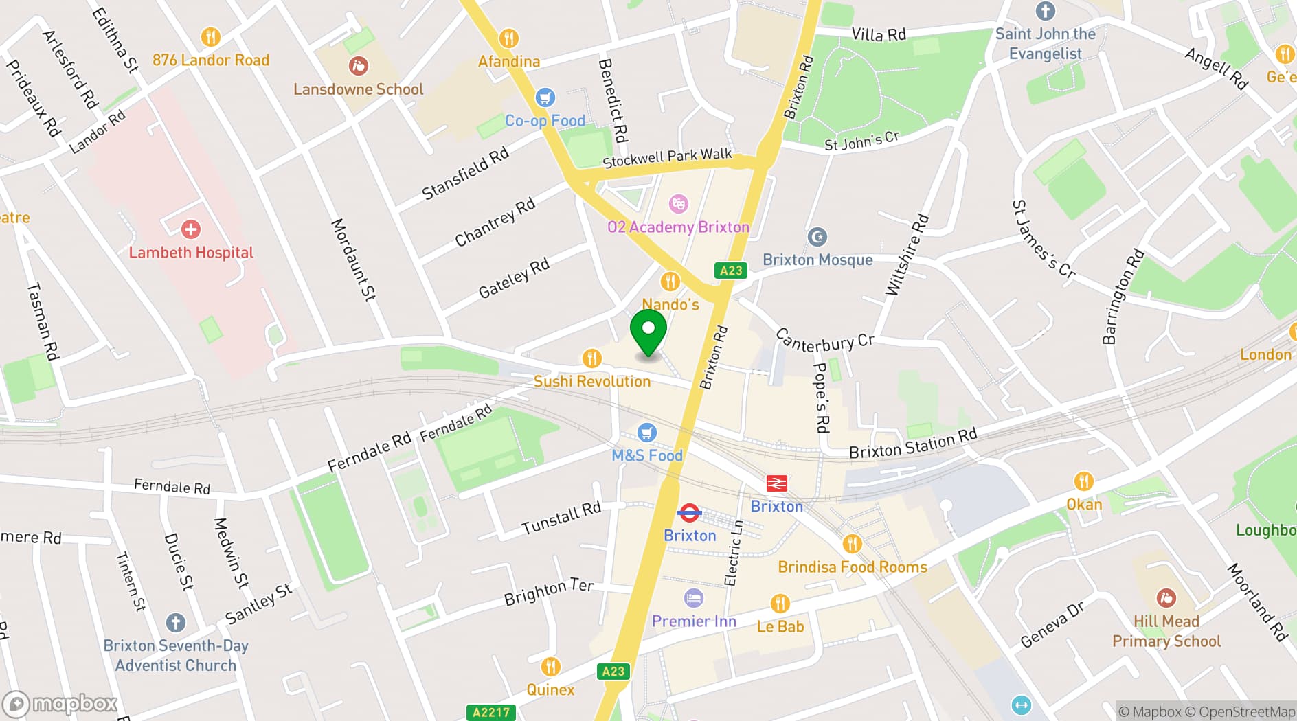 Map showing The Ferndale
