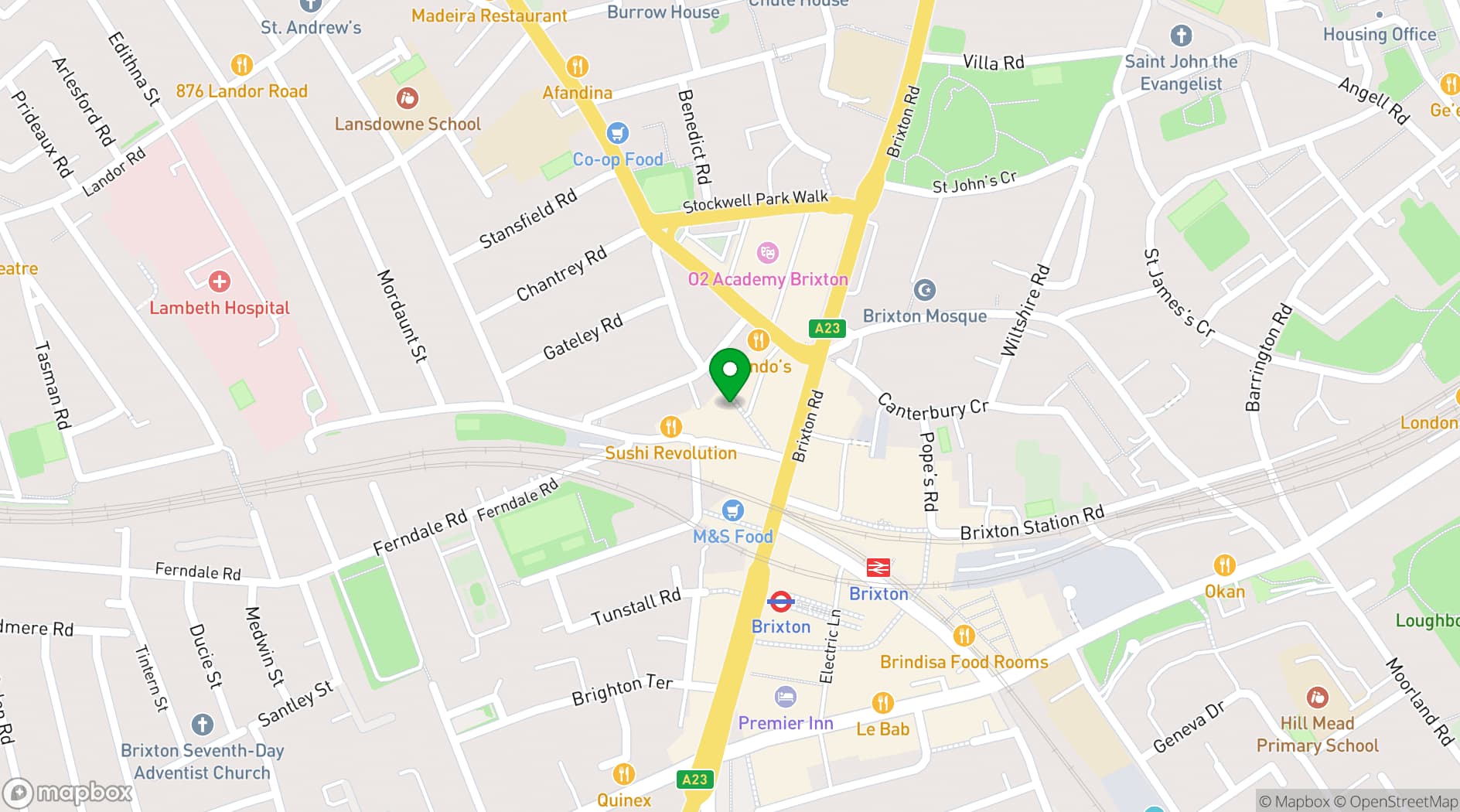 Map showing Upstairs at the Department Store