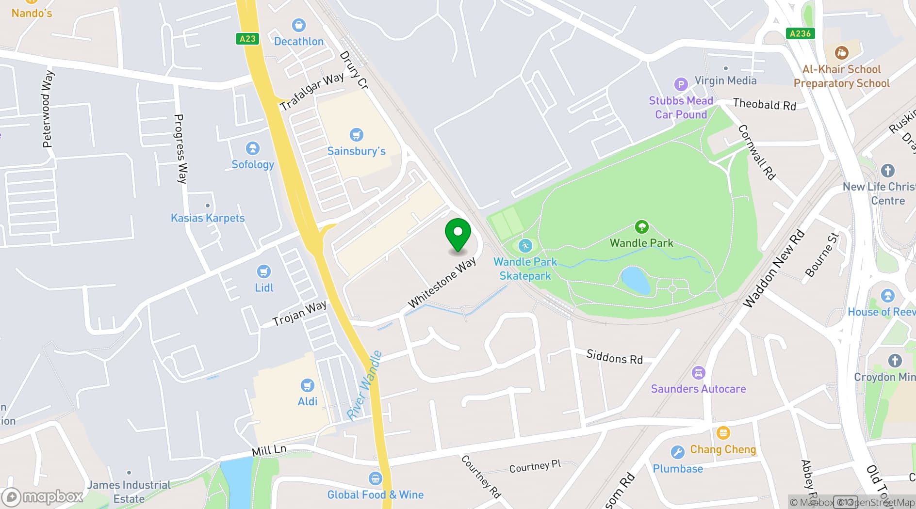 Map showing Weatherill House Business Centre