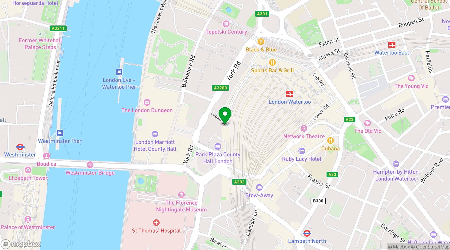 Map showing 26 Leake Street