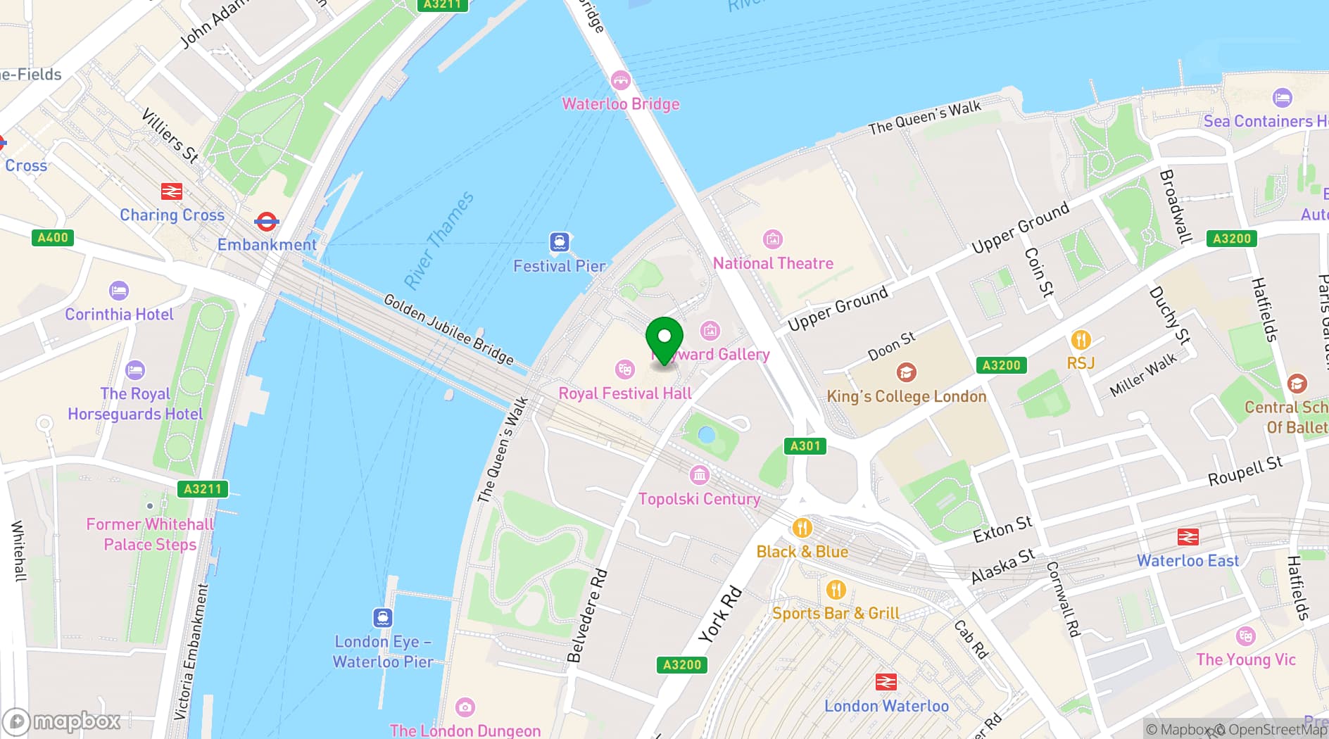 Map showing Skylon