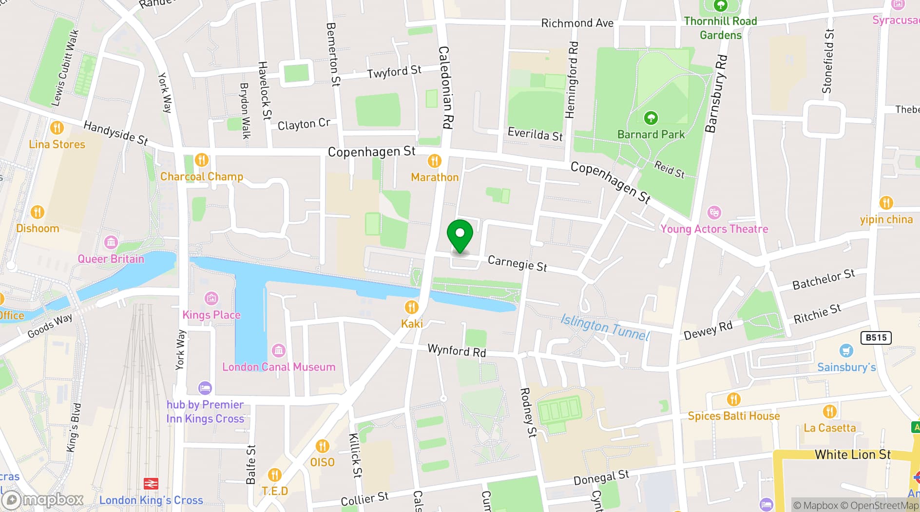 Map showing ARK coworking