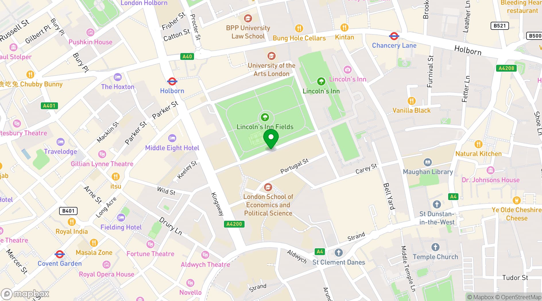 Map showing The View