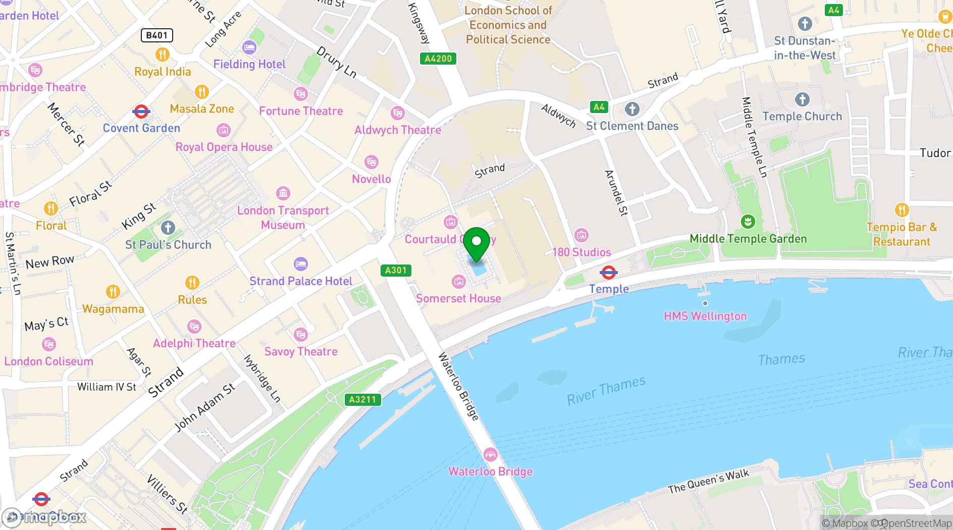 Map showing Somerset House
